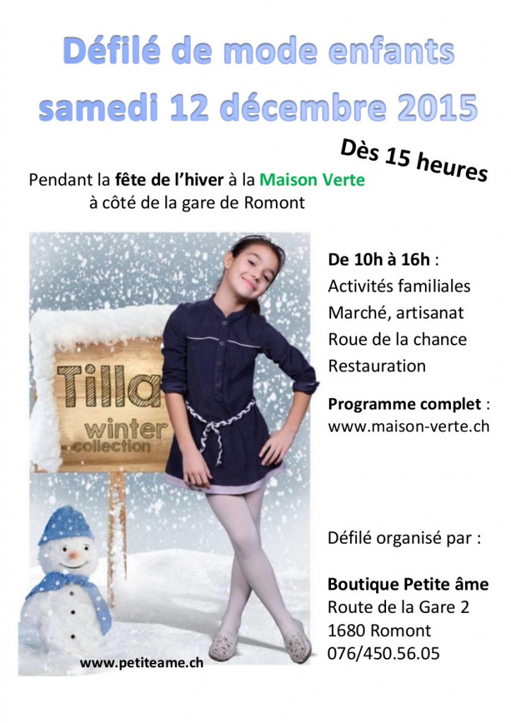 Affiche défilé de mode 12.12.2015
